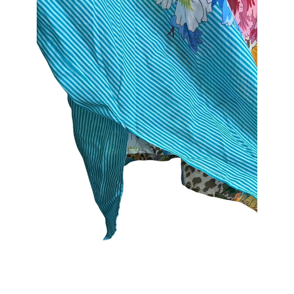 Johnny Was Blue Leopard & Floral Kimono Cover-up Size L/XL - Picture 8 of 11